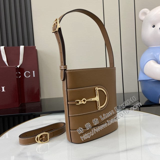 Gucci專櫃古馳2025春夏系列最新款檔案桶包手提單肩斜挎女包 jh2613型號：833665